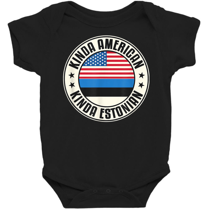 Dual Citizenship American Estonian Estonia Usa Flag Eesti T Shirt Baby Bodysuit | Artistshot