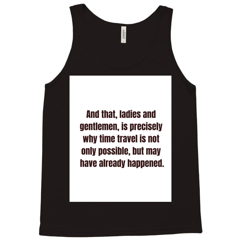 Time Travel Poster Love Tank Top by sivelslebeckl | Artistshot