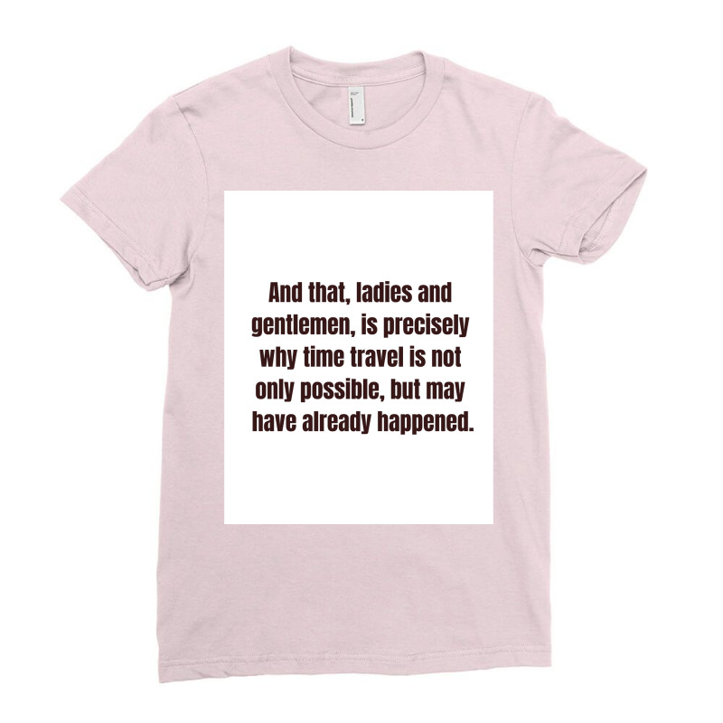 Time Travel Poster Love Ladies Fitted T-Shirt by sivelslebeckl | Artistshot