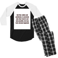 Time Travel Poster Love Men's 3/4 Sleeve Pajama Set | Artistshot