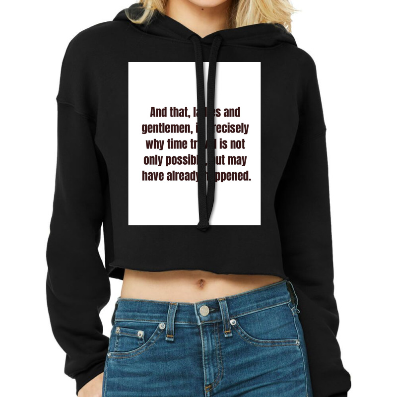 Time Travel Poster Love Cropped Hoodie by sivelslebeckl | Artistshot