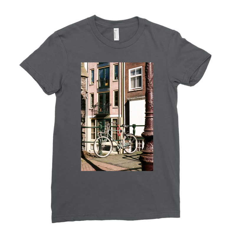 Amsterdam, The Netherlands Active  70s Blue Ladies Fitted T-Shirt by ujkodagnisb | Artistshot