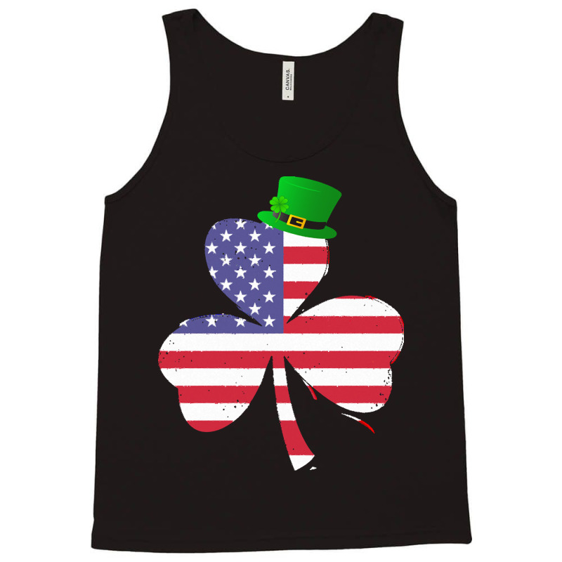 Shamrock Gift T  Shirt Shamrock American Flag 4th Of July Independence Tank Top | Artistshot