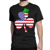 Shamrock Gift T  Shirt Shamrock American Flag 4th Of July Independence Classic T-shirt | Artistshot