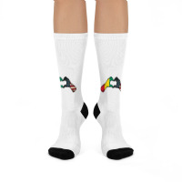 Guinea American Usa Flag   Usa Guinean Heart T Shirt Crew Socks | Artistshot