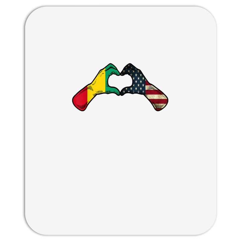 Guinea American Usa Flag   Usa Guinean Heart T Shirt Mousepad | Artistshot