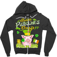 St Patrick T  Shirt P I G S T. P A T R I C K S D A Y T  Shirt Zipper Hoodie | Artistshot