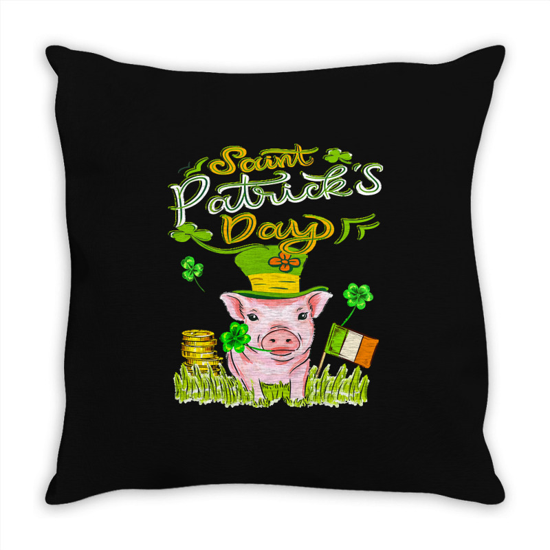 St Patrick T  Shirt P I G S T. P A T R I C K S D A Y T  Shirt Throw Pillow | Artistshot