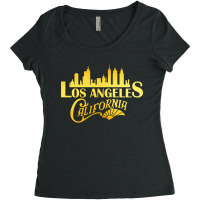 Los Angeles City Skyline Women's Triblend Scoop T-shirt | Artistshot