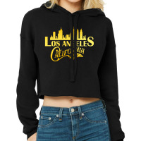 Los Angeles City Skyline Cropped Hoodie | Artistshot