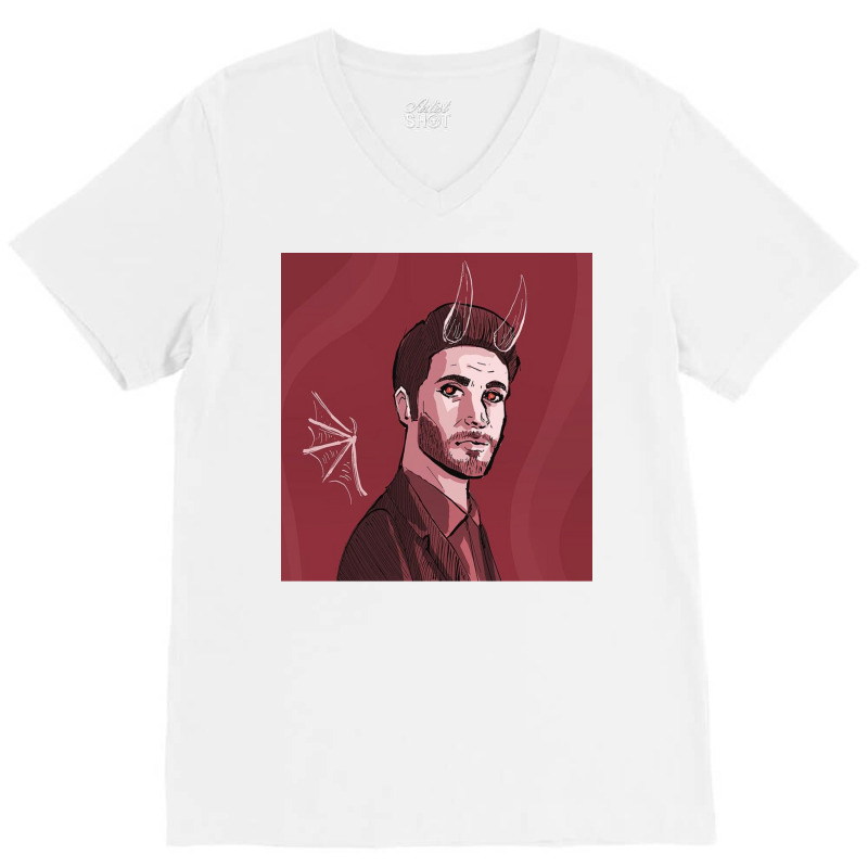 Tv Show In Red Poster Funny V-Neck Tee by sivelslebeckl | Artistshot