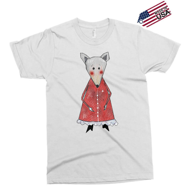 Cute Sad Shy Mouse Character With Red Dress Outfit Exclusive T-shirt | Artistshot