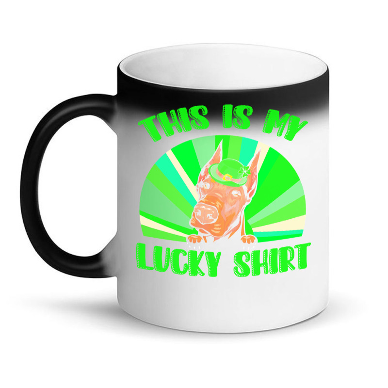 St Patricks Day Gift T  Shirt Doberman Leprechaun St Patricks Day Dog Magic Mug | Artistshot