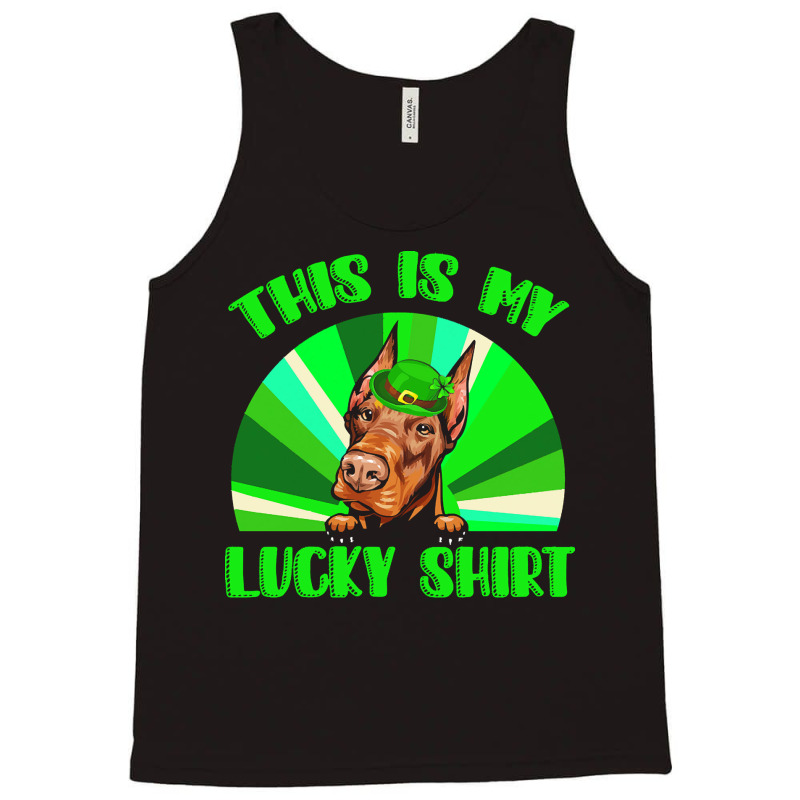 St Patricks Day Gift T  Shirt Doberman Leprechaun St Patricks Day Dog Tank Top | Artistshot