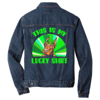 St Patricks Day Gift T  Shirt Doberman Leprechaun St Patricks Day Dog Men Denim Jacket | Artistshot