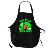 St Patricks Day Gift T  Shirt Doberman Leprechaun St Patricks Day Dog Medium-length Apron | Artistshot