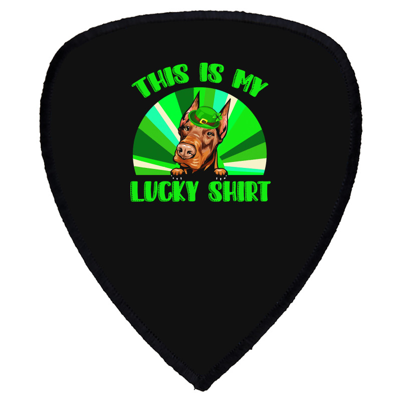 St Patricks Day Gift T  Shirt Doberman Leprechaun St Patricks Day Dog Shield S Patch | Artistshot