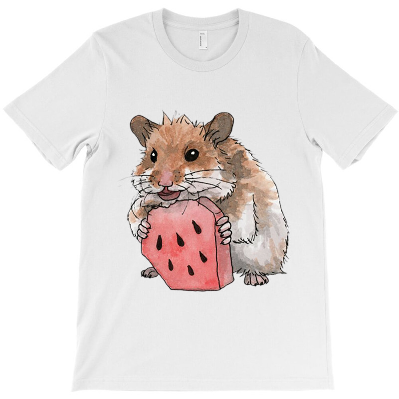 Golden Hamster Eating A Slice Of Watermelon T-shirt | Artistshot