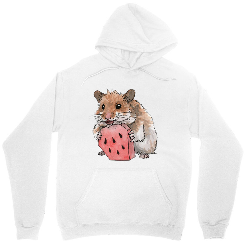 Golden Hamster Eating A Slice Of Watermelon Unisex Hoodie | Artistshot