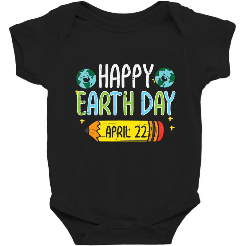 Trending Happy Earth Day Pencil April 22 Cute Teacher Men Women Baby Bodysuit by Hugo Flowers | Artistshot