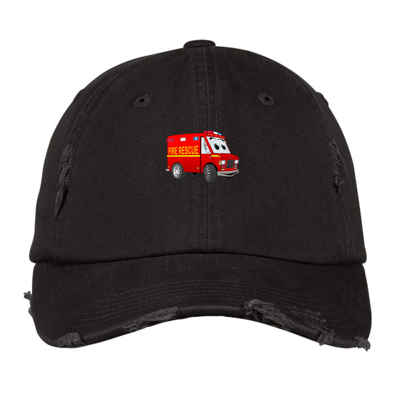 Fire Rescue Mini Van Cartoon Vintage Cap by JenniferJones | Artistshot