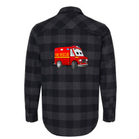 Fire Rescue Mini Van Cartoon Flannel Shirt | Artistshot