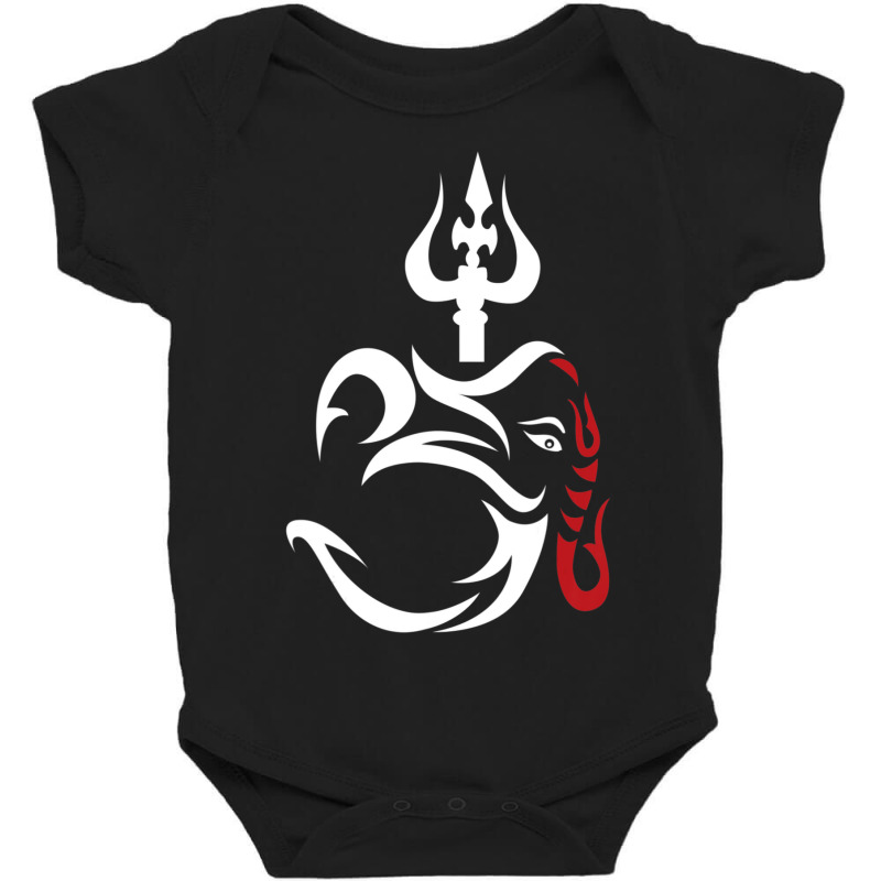 Hot Trend Om-ganesha And Lord Shiva Divine Trident Trishul Baby Bodysuit by yumgaugeteuda | Artistshot