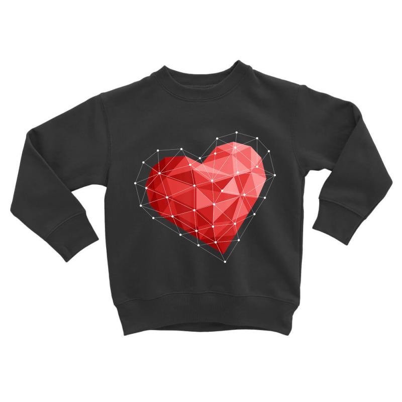 Hot Trend Cute Geometric Heart Geometry Art Valentines Day February 14 Toddler Sweatshirt | Artistshot