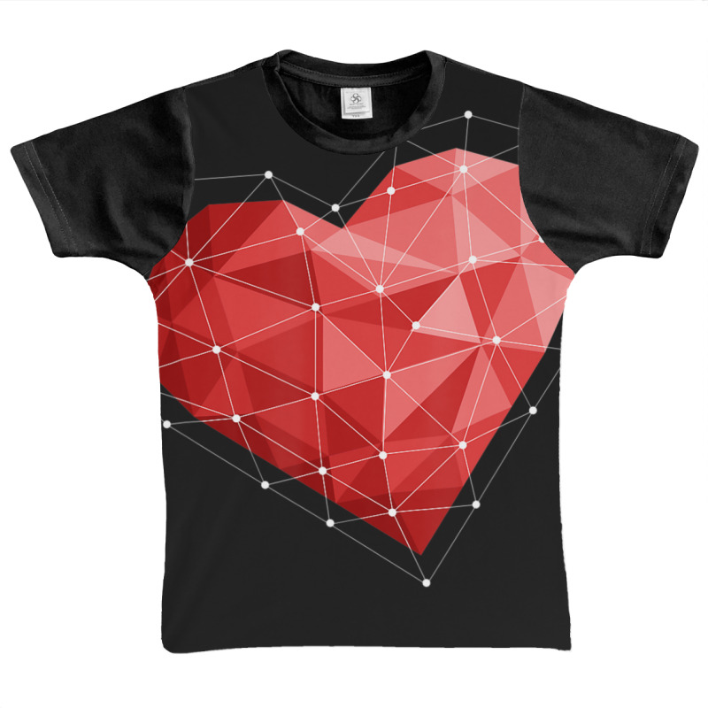 Hot Trend Cute Geometric Heart Geometry Art Valentines Day February 14 Graphic Youth T-shirt | Artistshot