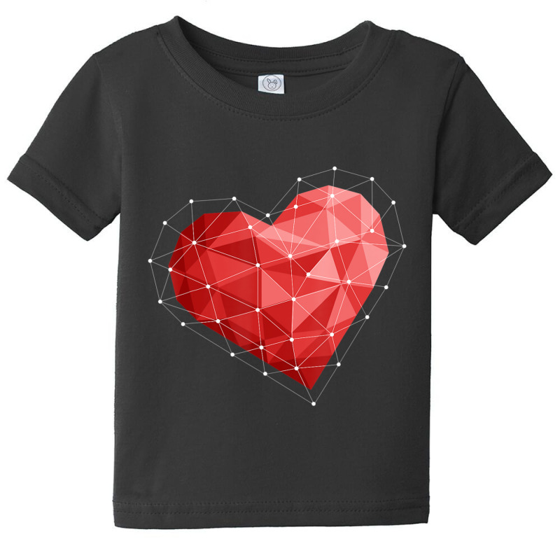 Hot Trend Cute Geometric Heart Geometry Art Valentines Day February 14 Baby Tee | Artistshot