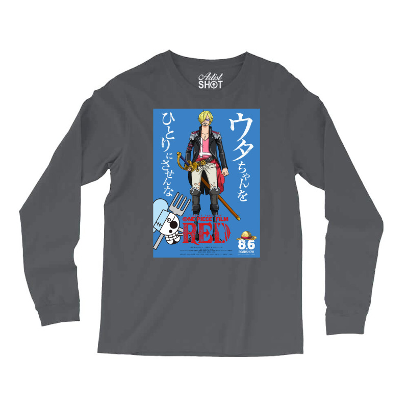 One Piece Film Red Poster, Sanji Classic Humor Hippie Long Sleeve Shirts by dyrmaadnilb | Artistshot