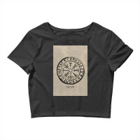 Vegvsir Viking Compass Vintage Black  Love Crop Top | Artistshot