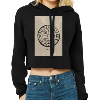 Vegvsir Viking Compass Vintage Black  Love Cropped Hoodie | Artistshot