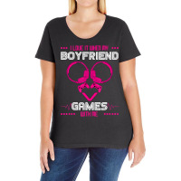 Trending Gamer Girlfriend Gaming Couple Matching Valentine's Day Ladies Curvy T-shirt | Artistshot