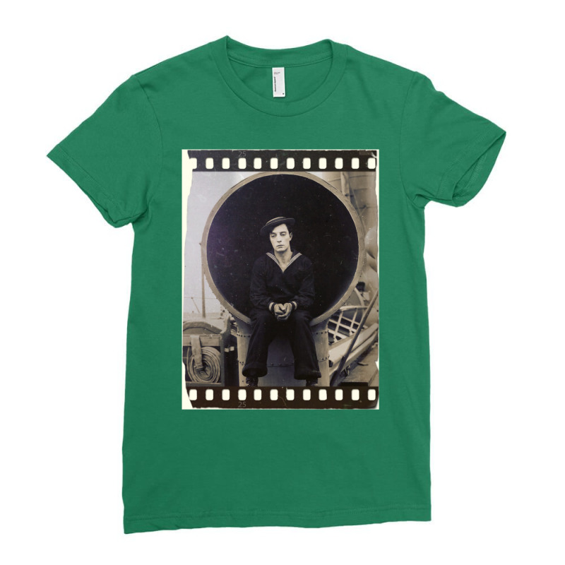 Buster Keaton  The Navigator  Film  D31 Classic Blue Hipster Ladies Fitted T-Shirt by abofrajnifaa | Artistshot