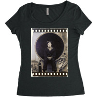 Buster Keaton  The Navigator  Film  D31 Classic Blue Hipster Women's Triblend Scoop T-shirt | Artistshot