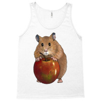 Hamster With Big Red Apple, Original Illustration, Cute Animal, Fruit Tank Top | Artistshot