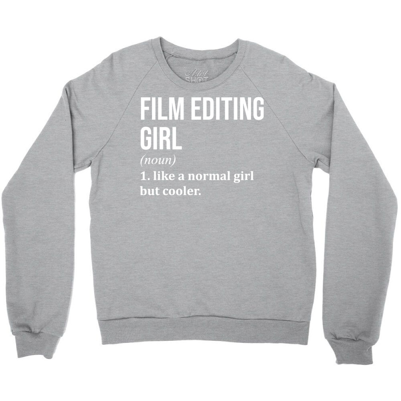 Film Editing Girl Funny Saying For Women Classic Red Retro Crewneck Sweatshirt by ngankooranosi | Artistshot