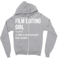 Film Editing Girl Funny Saying For Women Classic Red Retro Zipper Hoodie | Artistshot