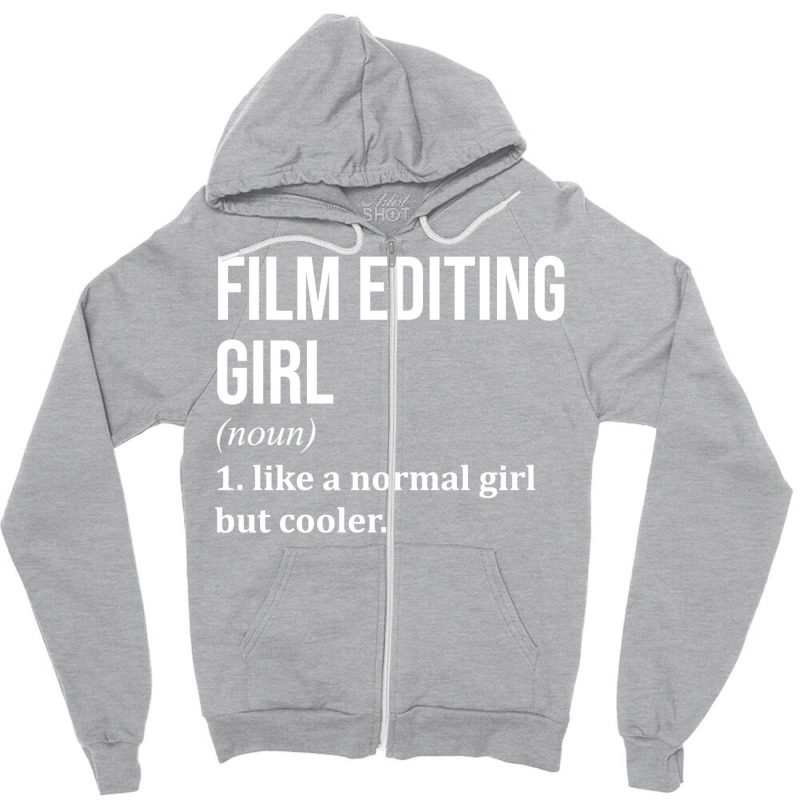 Film Editing Girl Funny Saying For Women Classic Red Retro Zipper Hoodie by ngankooranosi | Artistshot