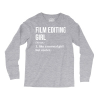 Film Editing Girl Funny Saying For Women Classic Red Retro Long Sleeve Shirts | Artistshot