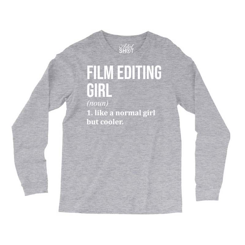 Film Editing Girl Funny Saying For Women Classic Red Retro Long Sleeve Shirts by ngankooranosi | Artistshot