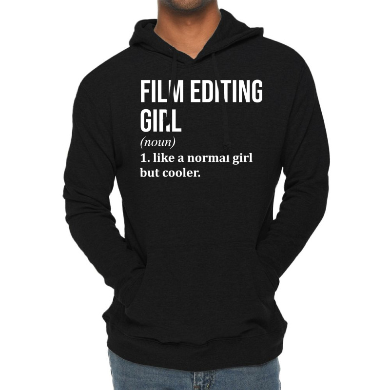 Film Editing Girl Funny Saying For Women Classic Red Retro Lightweight Hoodie by ngankooranosi | Artistshot