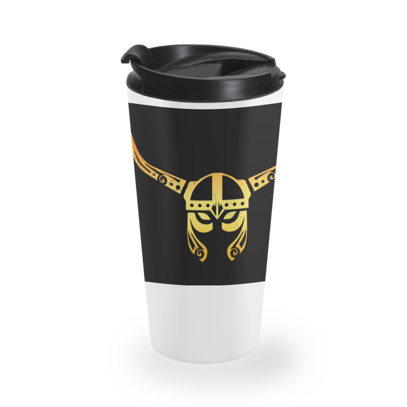 Viking Helmet Warrior Tattoo Vikings Gift Idea  Boy Retro Travel Mug | Artistshot