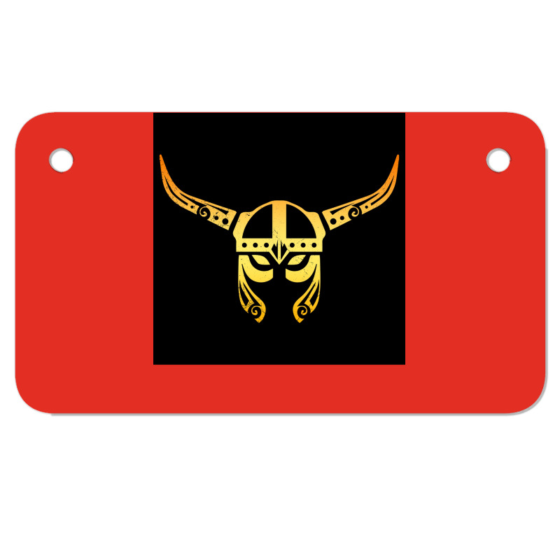 Viking Helmet Warrior Tattoo Vikings Gift Idea  Boy Retro Motorcycle License Plate | Artistshot