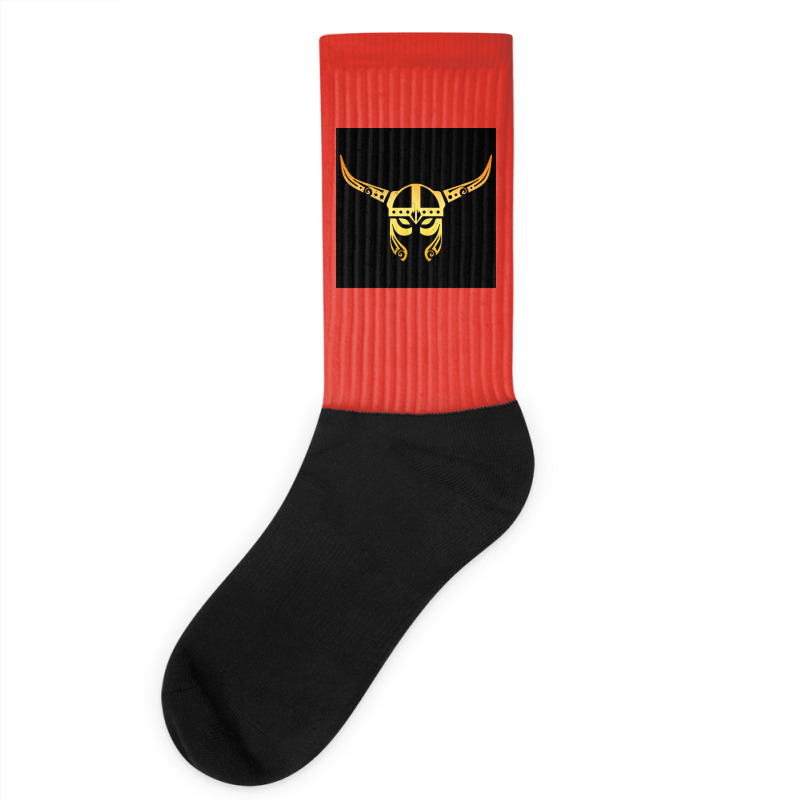 Viking Helmet Warrior Tattoo Vikings Gift Idea  Boy Retro Socks | Artistshot