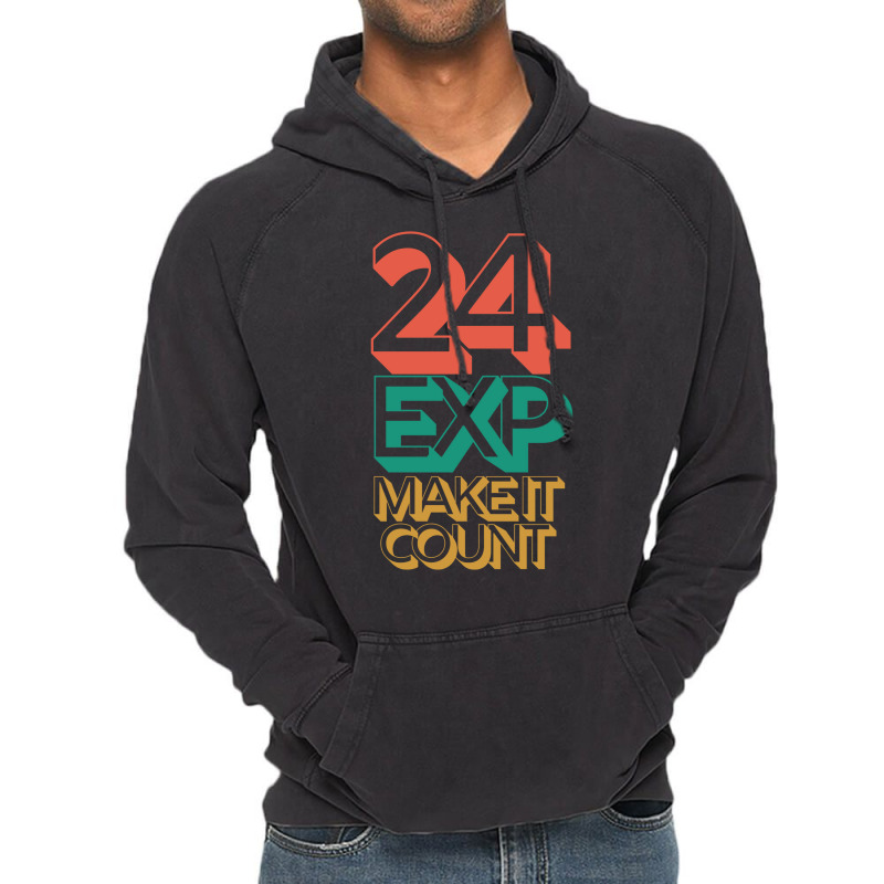 24 Exposures Make It Count  Active Vintage Vintage Hoodie by nozademk | Artistshot