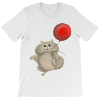 Happy Hamster With Red Balloon T-shirt | Artistshot