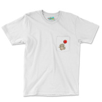 Happy Hamster With Red Balloon Pocket T-shirt | Artistshot