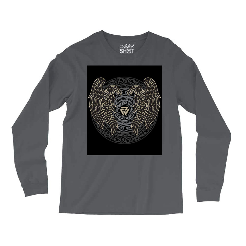 Viking Mythology Tshirtravens Of Odin Norse Pagan Viking Raven Huginn Long Sleeve Shirts by dauerkolm5 | Artistshot